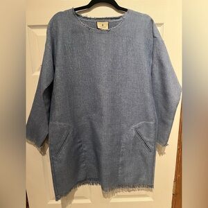 Tuckernuck Medium Frayed Edge Denim Look Dress